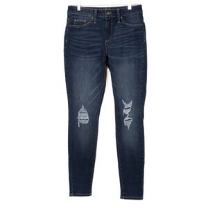 Universal Thread Dark Blue High Rise Distressed Jegging, Size 6/28R, NWOT